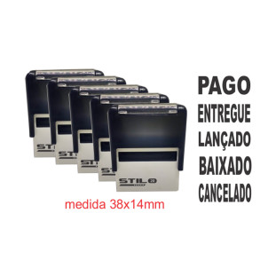 5 Carimbos Automáticos Stilo 20 - PAGO / ENTREGUE / LANÇADO / BAIXADO / CANCELADO