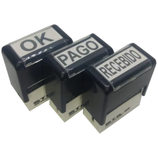 Kit 3 Carimbos Automáticos Stilo 20 - OK / PAGO / RECEBIDO